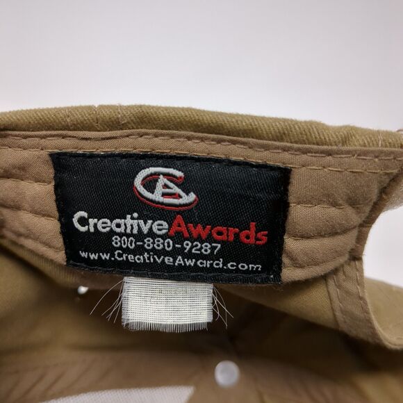 Z Tags Strapback Hat Tan One Size Adjustable Embroidered Solid 6 Panel - Picture 8 of 8